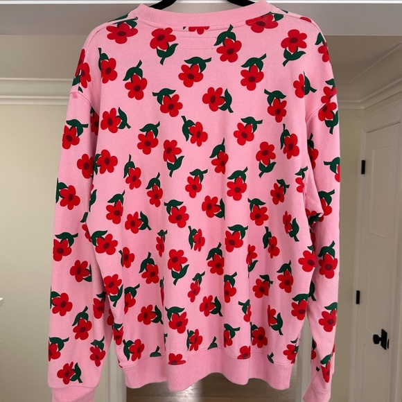 Men's GOLF WANG Find Some Time Pink and Red Flower Crewneck Sweatshirt - Size L - Picture 10 of 16